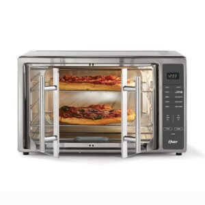Oster Air Fryer Oven, 10-in-1 Countertop Toaster, Large Enough for 2 Pizzas, Stainless Steel French Doors, XL Sized Oster Air Fryer Oven, 10-in-1 Countertop Toaster, Large Enough for 2 Pizzas, Stainless Steel French Doors, XL Sized