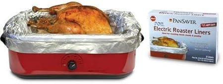 Pansaver Foil Electric Roaster Liners, 3 Box Bundle (6 Liners for Roasters). Fits 16, 18 and 22 Quart Roasters. Best Liners for Roasting Whole Meats. Pansaver Foil Electric Roaster Liners, 3 Box Bundle (6 Liners for Roasters). Fits 16, 18 and 22 Quart Roasters. Best Liners for Roasting Whole Meats.
