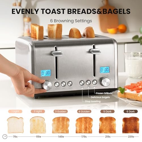 Roter Mond Stainless Steel 4 Slice Toaster Review with Countdown Timer Features Roter Mond Stainless Steel 4 Slice Toaster Review with Countdown Timer Features