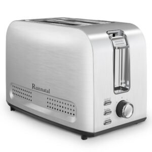 Runnatal 2 Slice Toaster, 100% Stainless Steel, Wide Slot Toaster Multifunctional with 7 Toast Settings, Defrost, BAGEL, Cancel Functions, Easy to Operate and Clean 120V 800W... Runnatal 2 Slice Toaster, 100% Stainless Steel, Wide Slot Toaster Multifunctional with 7 Toast Settings, Defrost, BAGEL, Cancel Functions, Easy to Operate and Clean 120V 800W...