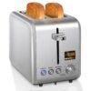 SEEDEEM 2 Slice Toaster - Stainless Steel With Color LCD Display, 7 Bread Shade Settings, 1.4'' Wide Slots, Bagel/Defrost/Reheat Functions, Removable Crumb Tray, 900W, Silver... SEEDEEM 2 Slice Toaster - Stainless Steel With Color LCD Display, 7 Bread Shade Settings, 1.4'' Wide Slots, Bagel/Defrost/Reheat Functions, Removable Crumb Tray, 900W, Silver...