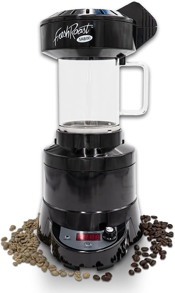 SR800 Automatic Coffee Bean Roaster - Roast Coffee At Home - Variable Heat Settings - Convection Fan Control - Digital Status Display - Speed Roasting System - The Freshest... SR800 Automatic Coffee Bean Roaster - Roast Coffee At Home - Variable Heat Settings - Convection Fan Control - Digital Status Display - Speed Roasting System - The Freshest...