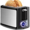 Toaster 2 Slice Wide Slot Toaster Best Rated Prime Displav Smart Toasters with LCD Digital Countdown Timer and Bagel/Defrost/Cancel/Reheat Function Toaster 2 Slice Wide Slot Toaster Best Rated Prime Displav Smart Toasters with LCD Digital Countdown Timer and Bagel/Defrost/Cancel/Reheat Function