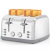 Toaster 4 Slice Retro Stainless Steel,Best Prime 4 Slice Toaster Wide Solt with 7 Shade Settings, Perfect for Waffles, Bagels and More Lainsten T-527 Toaster 4 Slice Retro Stainless Steel,Best Prime 4 Slice Toaster Wide Solt with 7 Shade Settings, Perfect for Waffles, Bagels and More Lainsten T-527