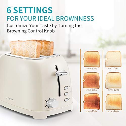Ultrean 2 Slice Toaster Review with Extra-Wide Slots and 6 Browning Settings