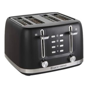 West Bend Toaster 4 Slice Extra-Wide and Deep Slots with 3 Functions and 7 Shade Settings Manual Lift Lever and Auto-Shut Off, 1500-Watts, Black West Bend Toaster 4 Slice Extra-Wide and Deep Slots with 3 Functions and 7 Shade Settings Manual Lift Lever and Auto-Shut Off, 1500-Watts, Black