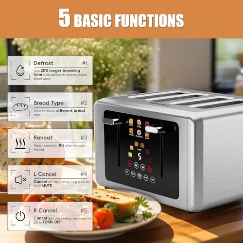 Whall 4 Slice Touch Screen Toaster Review Exploring Features and Performance Benefits Whall 4 Slice Touch Screen Toaster Review Exploring Features and Performance Benefits