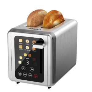 WHALL® Touch Screen Toaster 2 Slice,Stainless Steel Digital Timer Toasters,6 Bread Types & 6 Shade Settings,Smart Extra Wide Slots Toaster With Bagel,Cancel,Defrost Functions WHALL® Touch Screen Toaster 2 Slice,Stainless Steel Digital Timer Toasters,6 Bread Types & 6 Shade Settings,Smart Extra Wide Slots Toaster With Bagel,Cancel,Defrost Functions