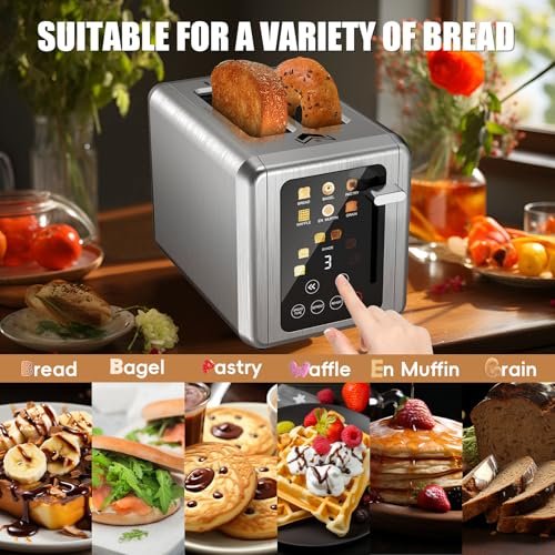 WUNLY Touch Screen Toaster Review Best 2 Slice Stainless Steel Kitchen Appliance