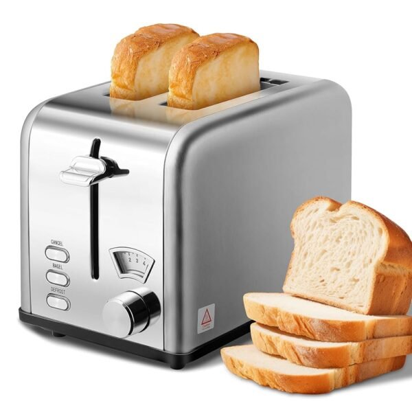 YSSOA 2 Slice Stainless Steel Toaster with Extra Wide Slot & Removable Crumb Tray, 5 Shade Setting and Bagel/Defrost/Cancel Function, Retro Compact Oven, for Various Bread &... YSSOA 2 Slice Stainless Steel Toaster with Extra Wide Slot & Removable Crumb Tray, 5 Shade Setting and Bagel/Defrost/Cancel Function, Retro Compact Oven, for Various Bread &...